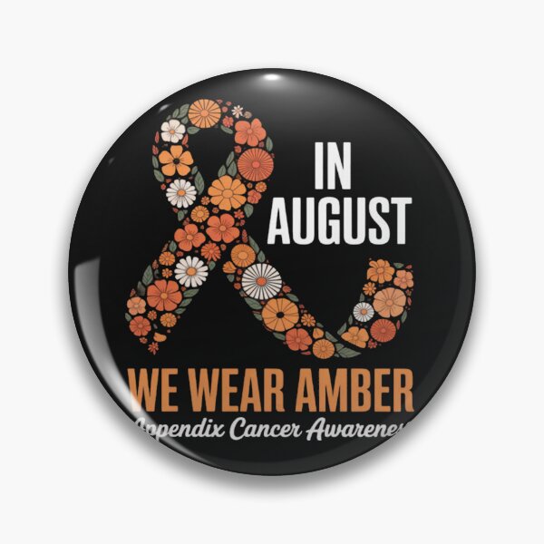Item preview, In August We Wear Amber For Appendix Cancer Awareness Month designed and sold by Vastingan.