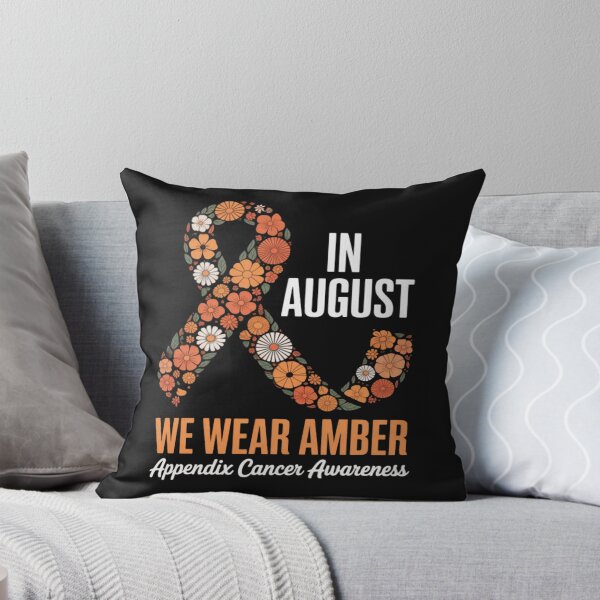 Item preview, In August We Wear Amber For Appendix Cancer Awareness Month designed and sold by Vastingan.