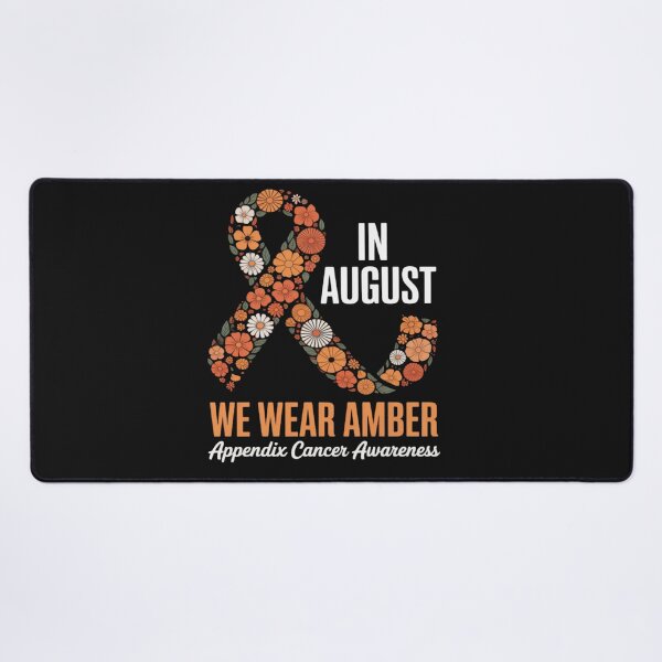 Item preview, In August We Wear Amber For Appendix Cancer Awareness Month designed and sold by Vastingan.