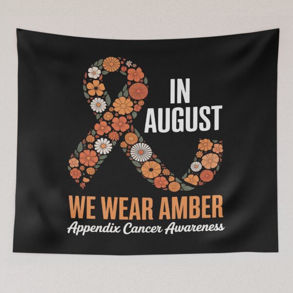 Item preview, In August We Wear Amber For Appendix Cancer Awareness Month designed and sold by Vastingan.