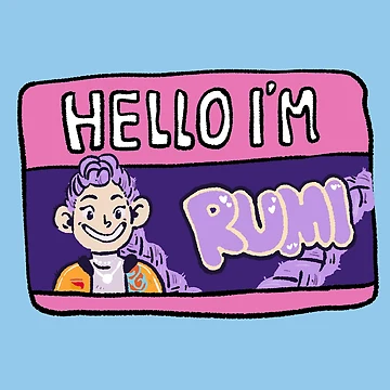 Artwork thumbnail, Hello i'm Rumi HUNTRIX by Childish by Design