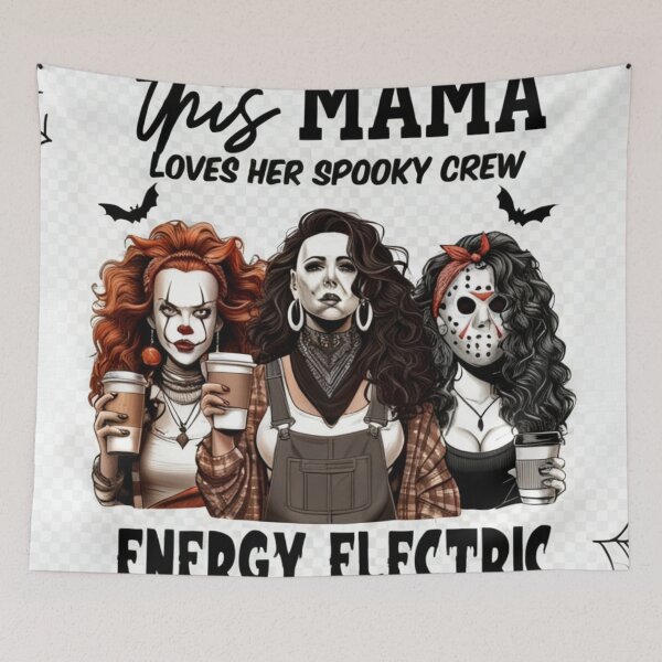 Item preview, This Mama Loves Her Spooky Crew Energy Electric Halloween Horror Moms designed and sold by PNG PAPER STUDIO.