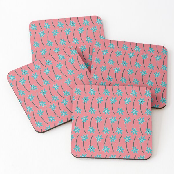 Item preview, Blossoming tropical color flowers seamless pattern on hot pink print designed and sold by RosebudTextilesArt.