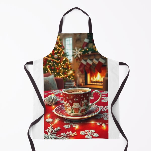 Item preview, Cozy Christmas Hearth and Hot Cocoa Mug | Festive Holiday Hygge Scene designed and sold by Vida e Arte.