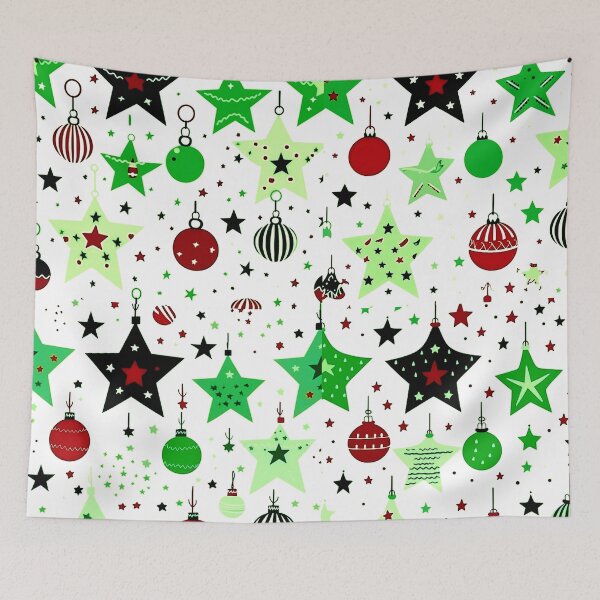 Item preview, Christmas Colorful Decorations And Xmas Stars Festive Pattern designed and sold by DEC02.