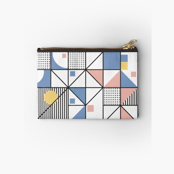 Item preview, Soft Geometric Pattern Memphis Style 80s | Abstract Pastel Pink Blue Vintage Retrowave Grid Design designed and sold by DibuHumor.