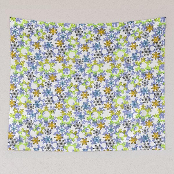 Item preview, Cut paper snowflakes multicolored on white background  paper  designed and sold by fuzzyfox.