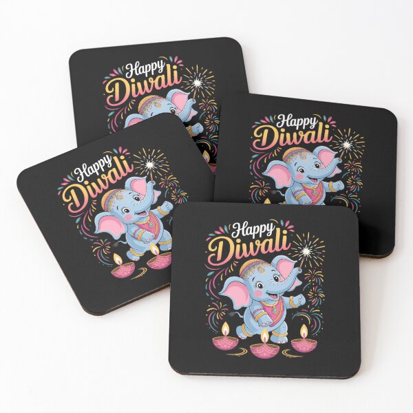 Item preview, Happy Diwali Cute Elephant Festival Lights Celebration Kids designed and sold by Bandikonsalez.