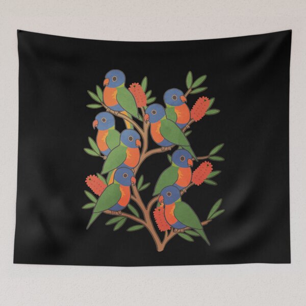 Item preview, Rainbow Lorikeet Parrot Tree designed and sold by Clara Hollins.