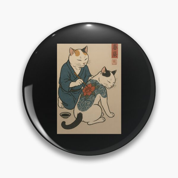 Item preview, Cat Tattooing Japanese Art  designed and sold by cawtoon.