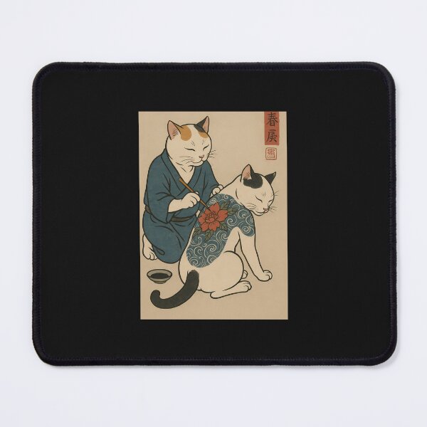 Item preview, Cat Tattooing Japanese Art designed and sold by cawtoon.