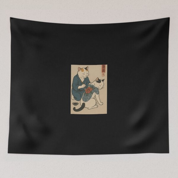 Item preview, Cat Tattooing Japanese Art  designed and sold by cawtoon.
