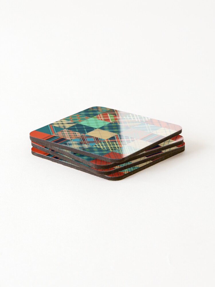 Thumbnail 4 of 5, Coasters (Set of 4), Patchwork Pattern designed and sold by FineArtsPro.