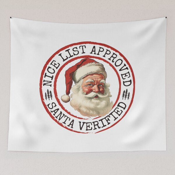 Item preview, Funny Nice List Approved Santa Verified - Stamp Art designed and sold by Vicky021.