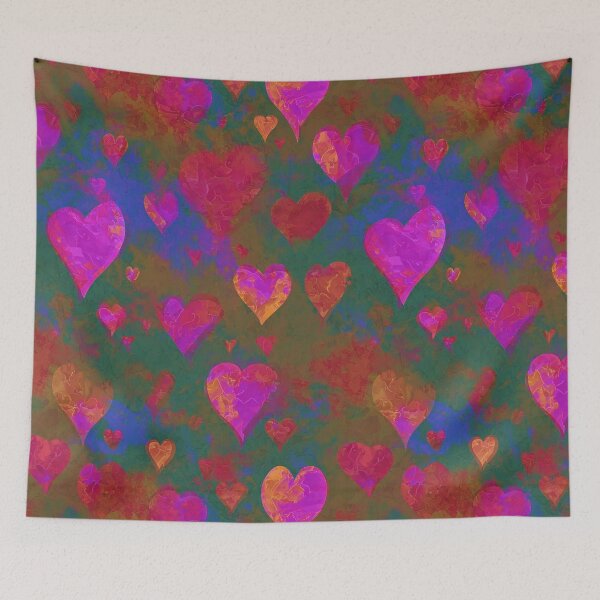 Item preview, Watercolor Hearts Regular Pattern Art 2nd designed and sold by JeniSeny.