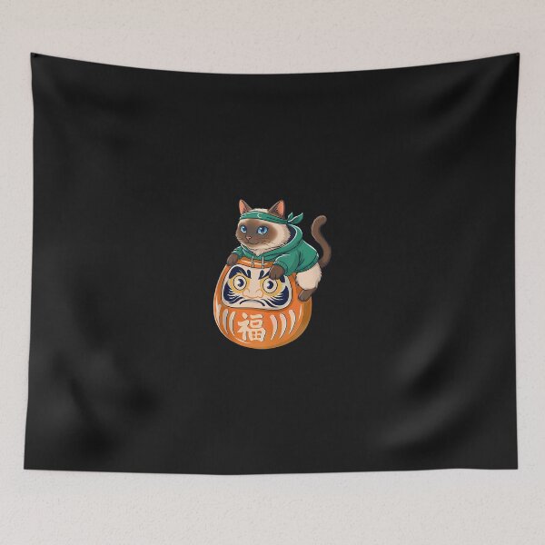 Item preview, Funny Siamese Cat Japanese Costume Daruma Doll Japan Mom Dad designed and sold by cawtoon.
