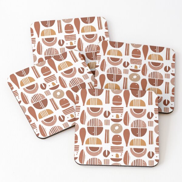 Item preview, Terracotta and Rust Modern Boho Abstract Pattern | Organic Mid-Century Modern Design, Earthy Curves, Bohemian designed and sold by DibuHumor.