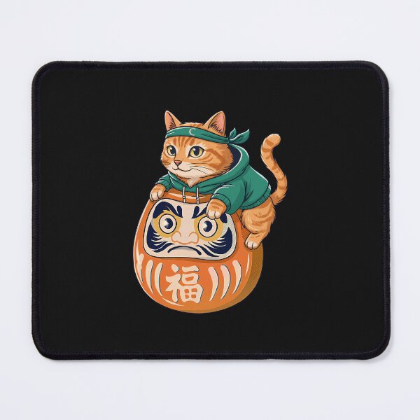 Item preview, Funny Orange Cat Japanese Costume Daruma Doll Japan Mom Dad designed and sold by cawtoon.