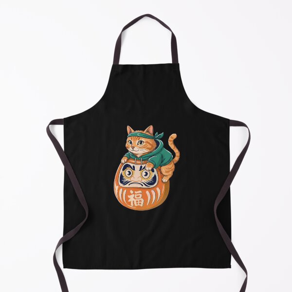 Item preview, Funny Orange Cat Japanese Costume Daruma Doll Japan Mom Dad designed and sold by cawtoon.