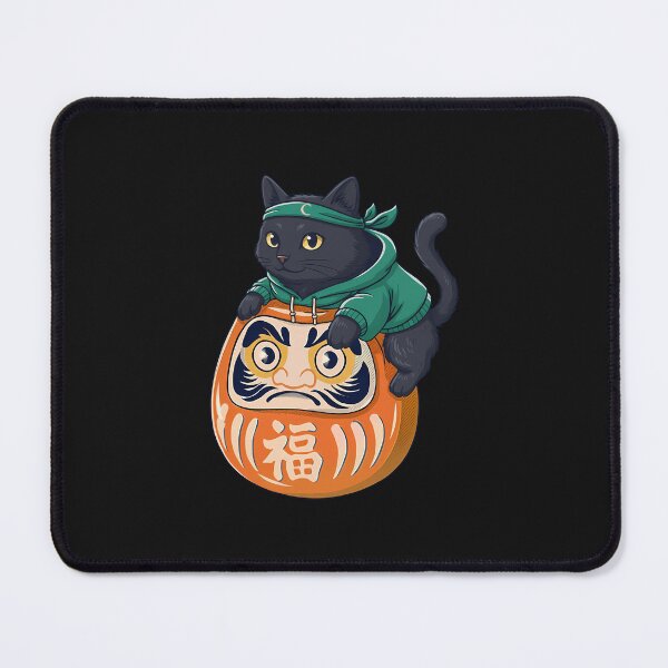 Item preview, Funny Black Cat Japanese Costume Daruma Doll Japan Mom Dad designed and sold by cawtoon.