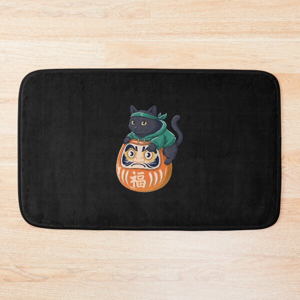 Item preview, Funny Black Cat Japanese Costume Daruma Doll Japan Mom Dad designed and sold by cawtoon.