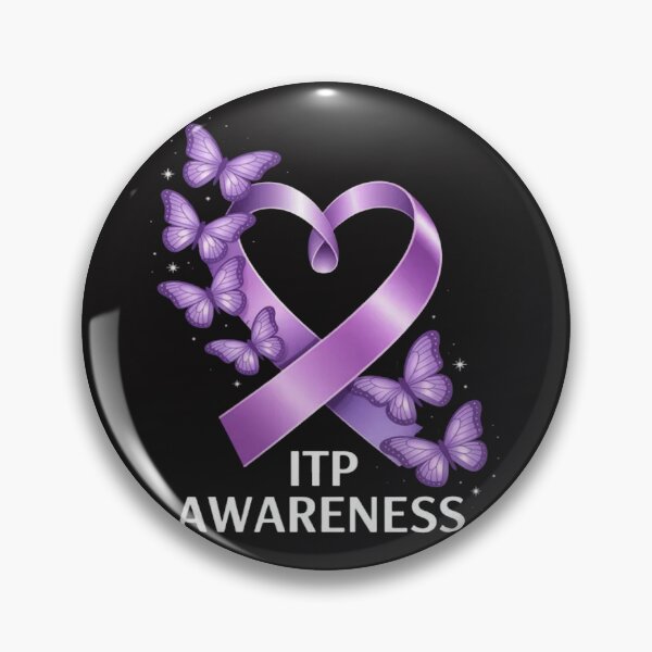Item preview, ITP Awareness Heart Purple Ribbon Immune Thrombocytopenia designed and sold by Ikwalima.