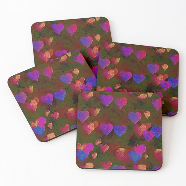 Item preview, Watercolor Hearts Regular Pattern Art 3rd designed and sold by JeniSeny.