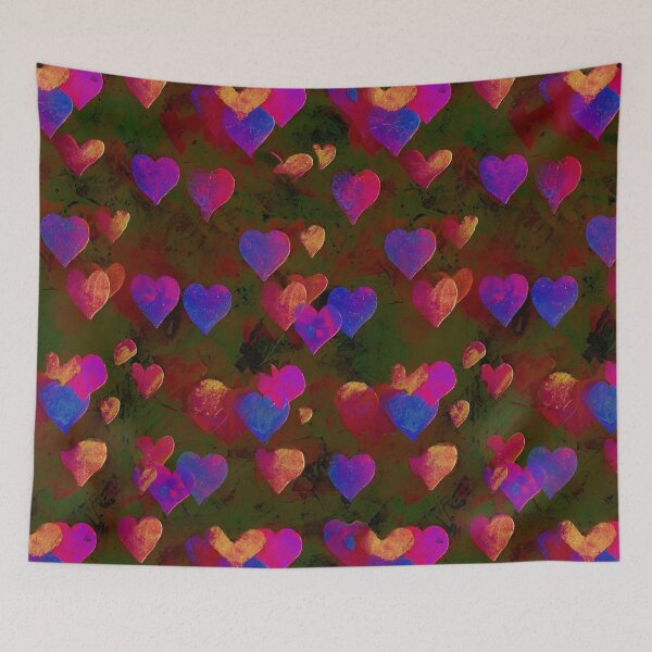 Item preview, Watercolor Hearts Regular Pattern Art 3rd designed and sold by JeniSeny.