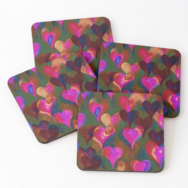 Item preview, Watercolor Hearts Regular Pattern Art 4th designed and sold by JeniSeny.