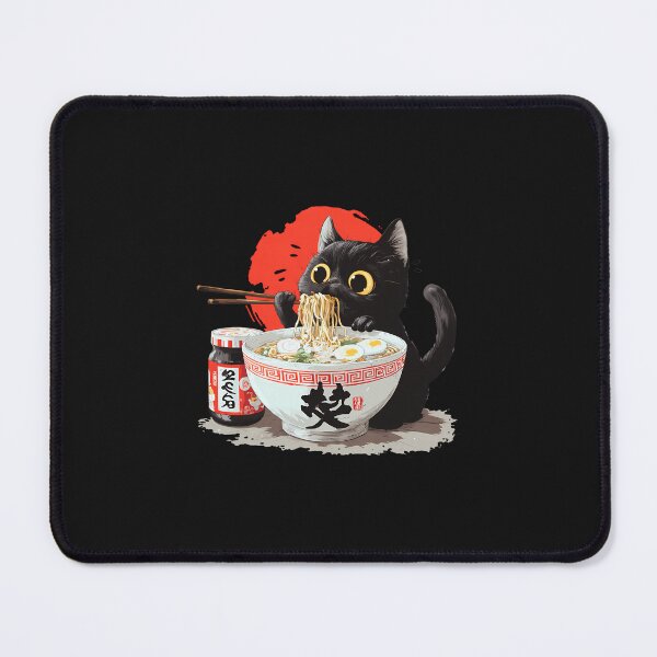 Item preview, Funny Anime Kawaii Cat Eating Ramen Japanese Noodles designed and sold by cawtoon.