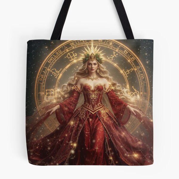 Item preview, Divine Astrology Queen - Zodiac Constellation Goddess in Red & Gold designed and sold by MissSaylor.
