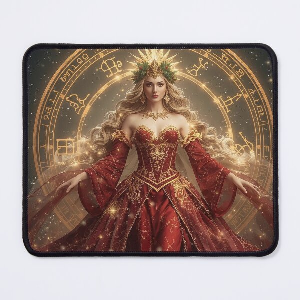 Item preview, Divine Astrology Queen - Zodiac Constellation Goddess in Red & Gold designed and sold by MissSaylor.