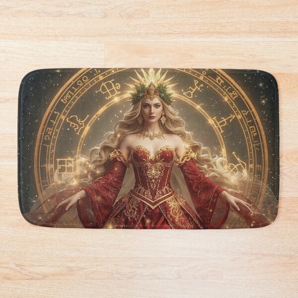 Item preview, Divine Astrology Queen - Zodiac Constellation Goddess in Red & Gold designed and sold by MissSaylor.