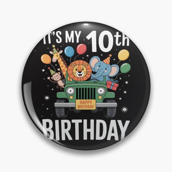 Item preview, It's My 10th Birthday Zoo Safari Jungle Animals designed and sold by Ikwalima.
