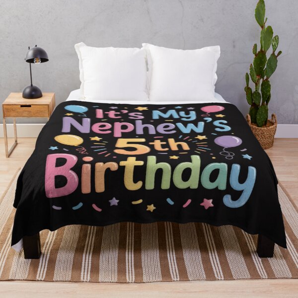 Item preview, It's My Nephew's 5th Birthday Colorful Happy 5 Years Old designed and sold by Ikwalima.