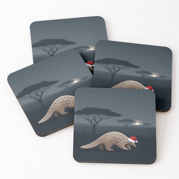 Item preview, Christmas Pangolin Under the Moonlight designed and sold by kiradreamshop.