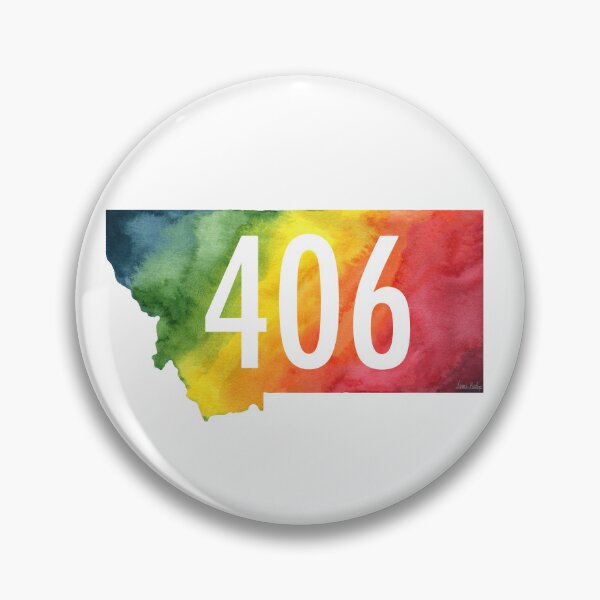 Item preview, 406 Montana – Rainbow Watercolor State Art designed and sold by CrookedThistleStudio.
