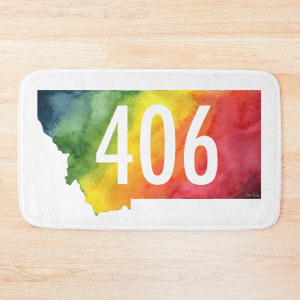 Item preview, 406 Montana – Rainbow Watercolor State Art designed and sold by CrookedThistleStudio.