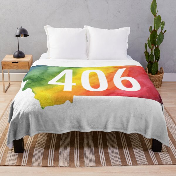 Item preview, 406 Montana – Rainbow Watercolor State Art designed and sold by CrookedThistleStudio.