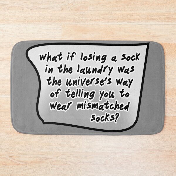 Item preview, what if losing a sock in the laundry, black and grey designed and sold by mntimg.