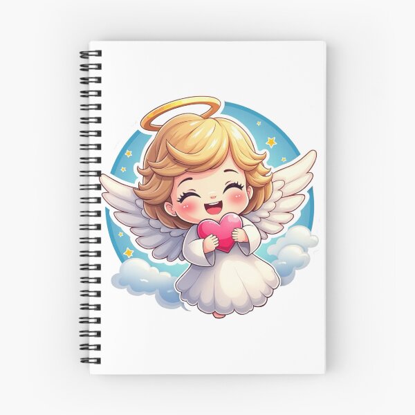 Item preview, Cute Kawaii Angel Holding Heart – Adorable Heaven-Inspired Artwork designed and sold by Epic.