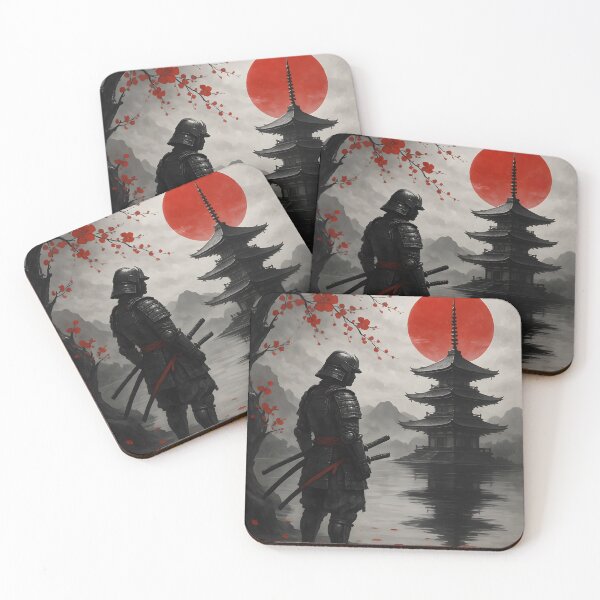 Item preview, Samurai Under Red Sun – Japanese Warrior Art designed and sold by NautilusPrint.