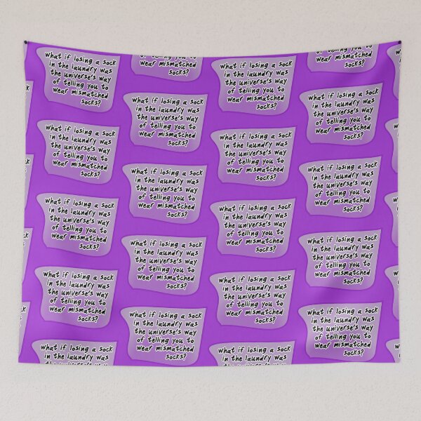 Item preview, what if losing a sock in the laundry, purple designed and sold by mntimg.