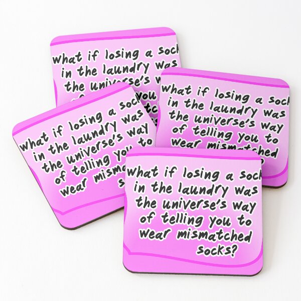 Item preview, what if losing a sock in the laundry, pink designed and sold by mntimg.