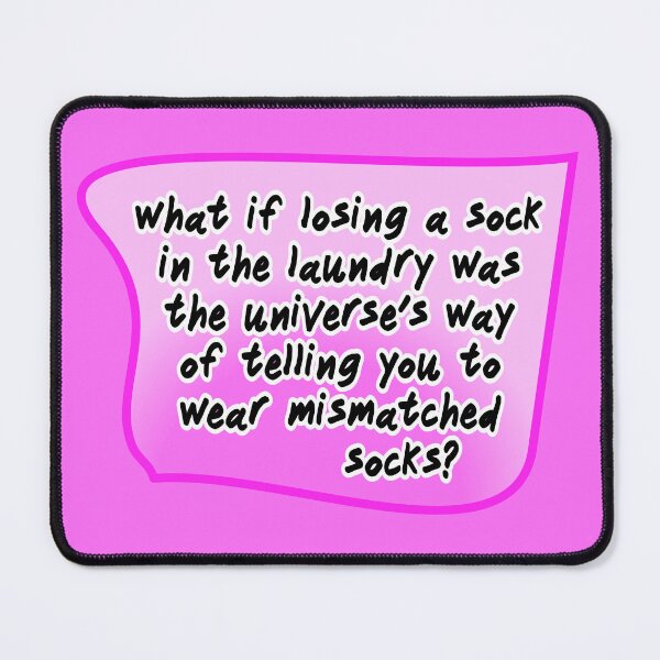 Item preview, what if losing a sock in the laundry, pink designed and sold by mntimg.