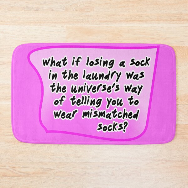 Item preview, what if losing a sock in the laundry, pink designed and sold by mntimg.