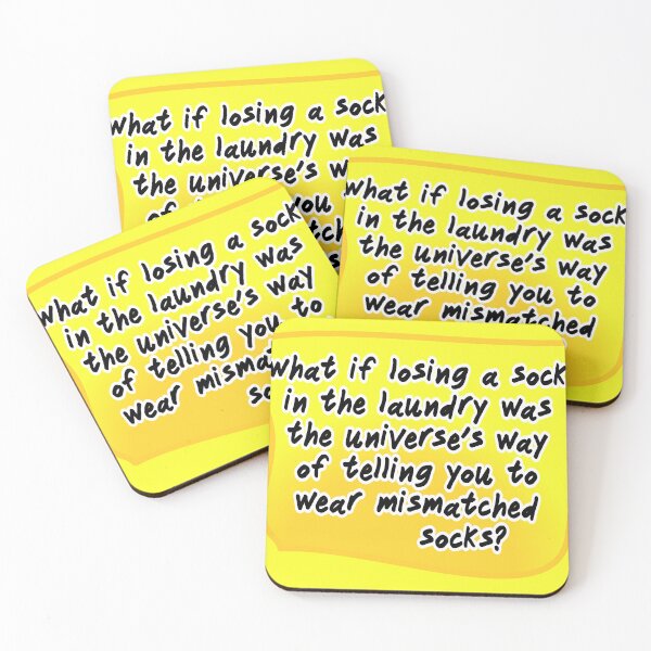 Item preview, what if losing a sock in the laundry, orange and yellow designed and sold by mntimg.