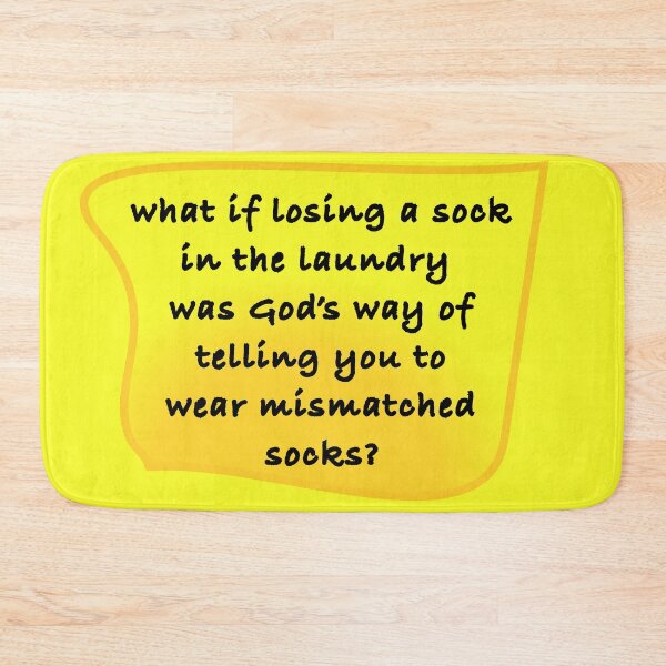 Item preview, what if losing a sock in the laundry, orange and yellow designed and sold by mntimg.