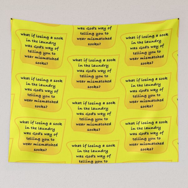 Item preview, what if losing a sock in the laundry, orange and yellow designed and sold by mntimg.