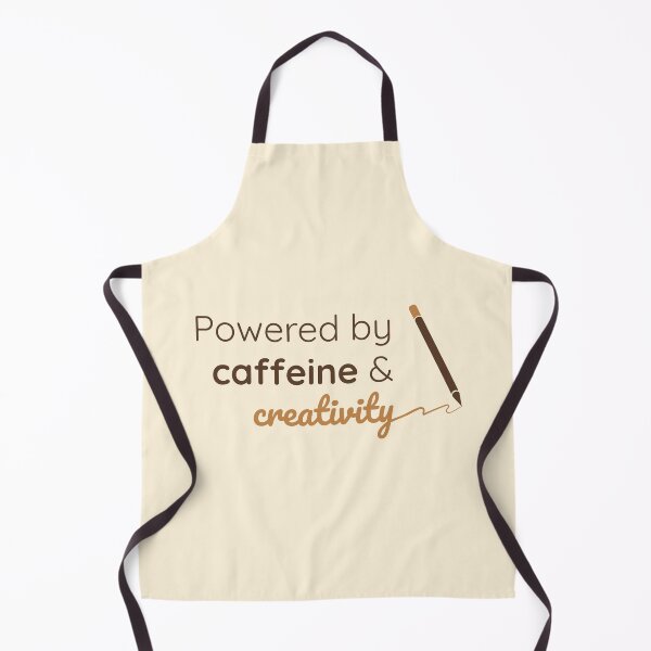 Item preview, Powered by Caffeine and Creativity – Designer Life Quote designed and sold by mochastudio.